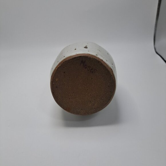 Handmade Ceramic Vase Speckled Glaze Abstract Design - Picture 8 of 16